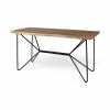 Hot Sale 🤩 Mercana Papillion IV Natural Solid Wood W/Live Edge & Iron Base Desk ✨