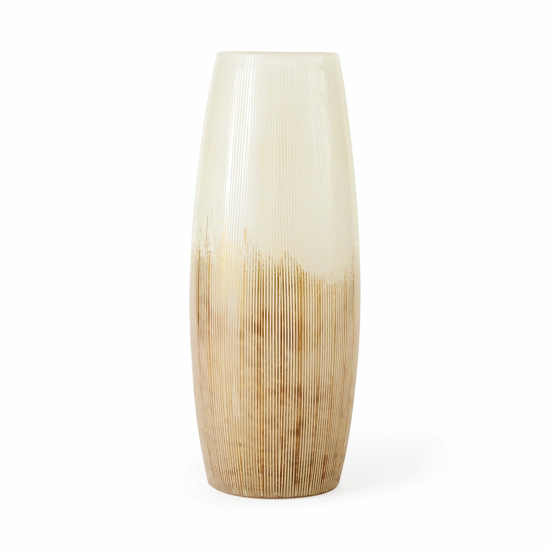 Best Sale ✔️ Mercana Agnetha 5.5L X 5.5W X 14.1H Gold/Cream Ombre Glass Vase ✨