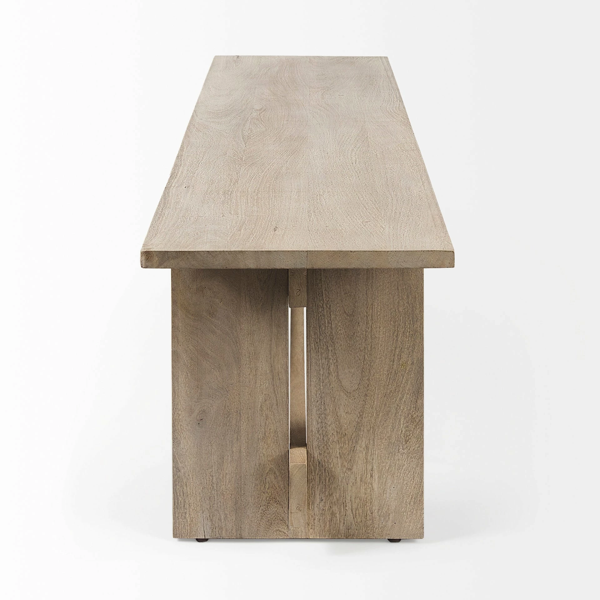 Outlet π Mercana Aida Light Brown Wood Dining Bench βοΈ - Image 3