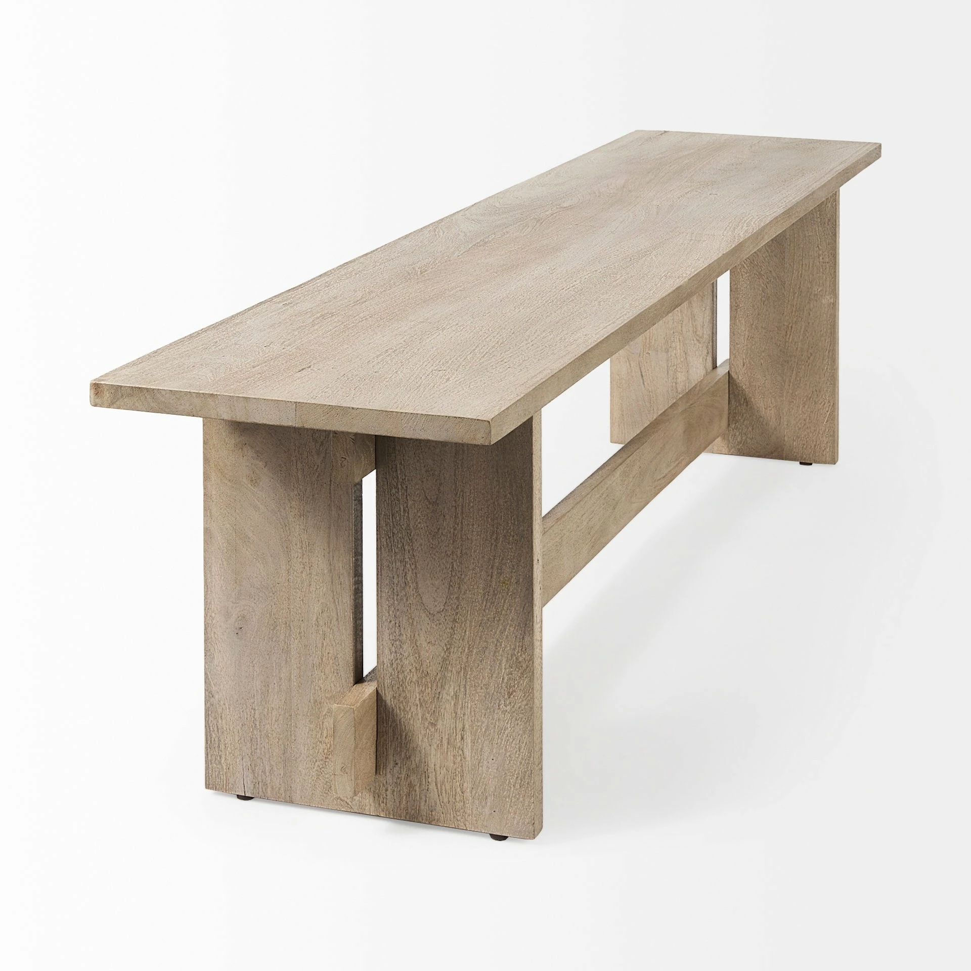 Outlet π Mercana Aida Light Brown Wood Dining Bench βοΈ - Image 4