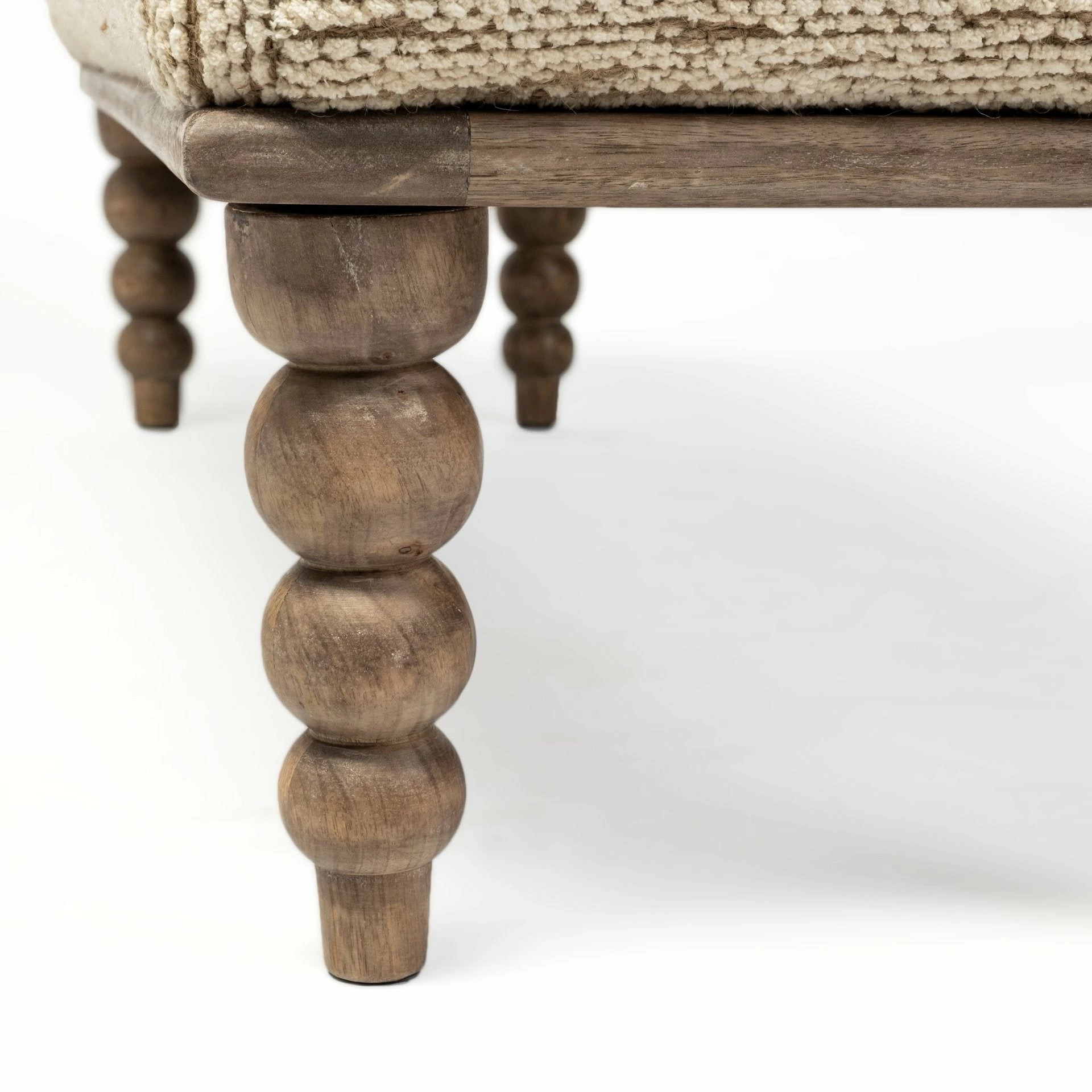 Best deal π Mercana Alder II Cream Upholstered Seat W/ Wood Base Accent Bench - 55"W X 16"D X 18"H π― - Image 6