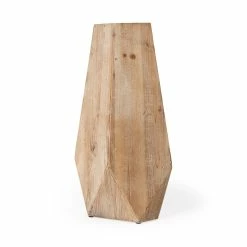 Budget ✔️ Mercana Allen I Natural Wooden Vase (19.3" Tall) 🤩