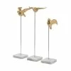 New ✔️ Mercana Aya Set Of 3 11L X 4W Gold Metal Decorative Birds - 11.4L X 3.5W X 16.1H 😍