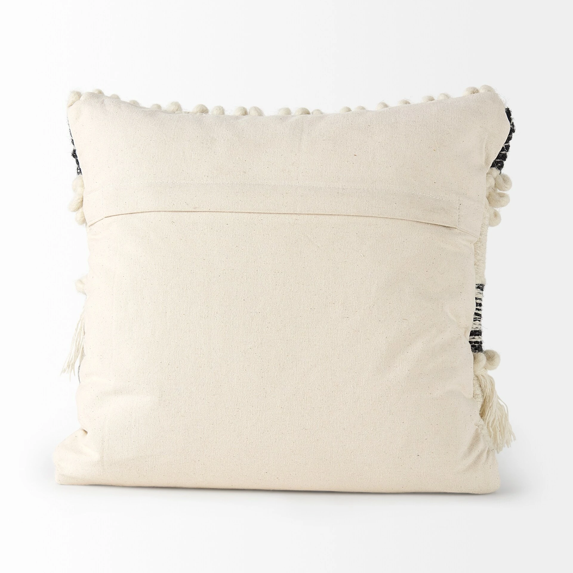 Outlet π Mercana Beardell Cream & Black W/ Tassels Decorative Pillow Cover π - Image 4