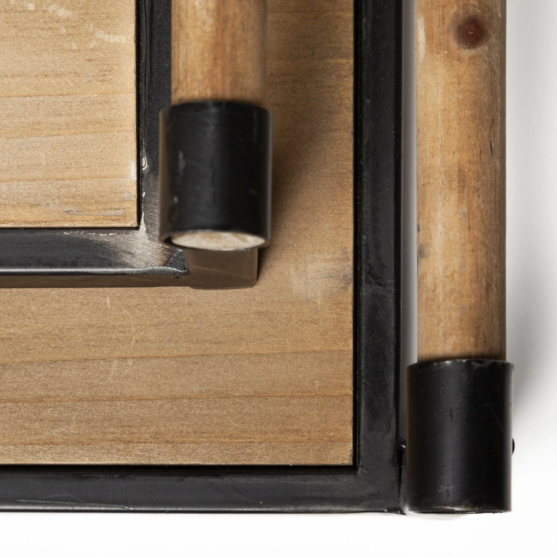 Cheapest ๐ Mercana Benson Brown Wood W/Black Metal Trays (Set Of 2) - 26"W X 16"D X 3"H โ๏ธ - Image 5