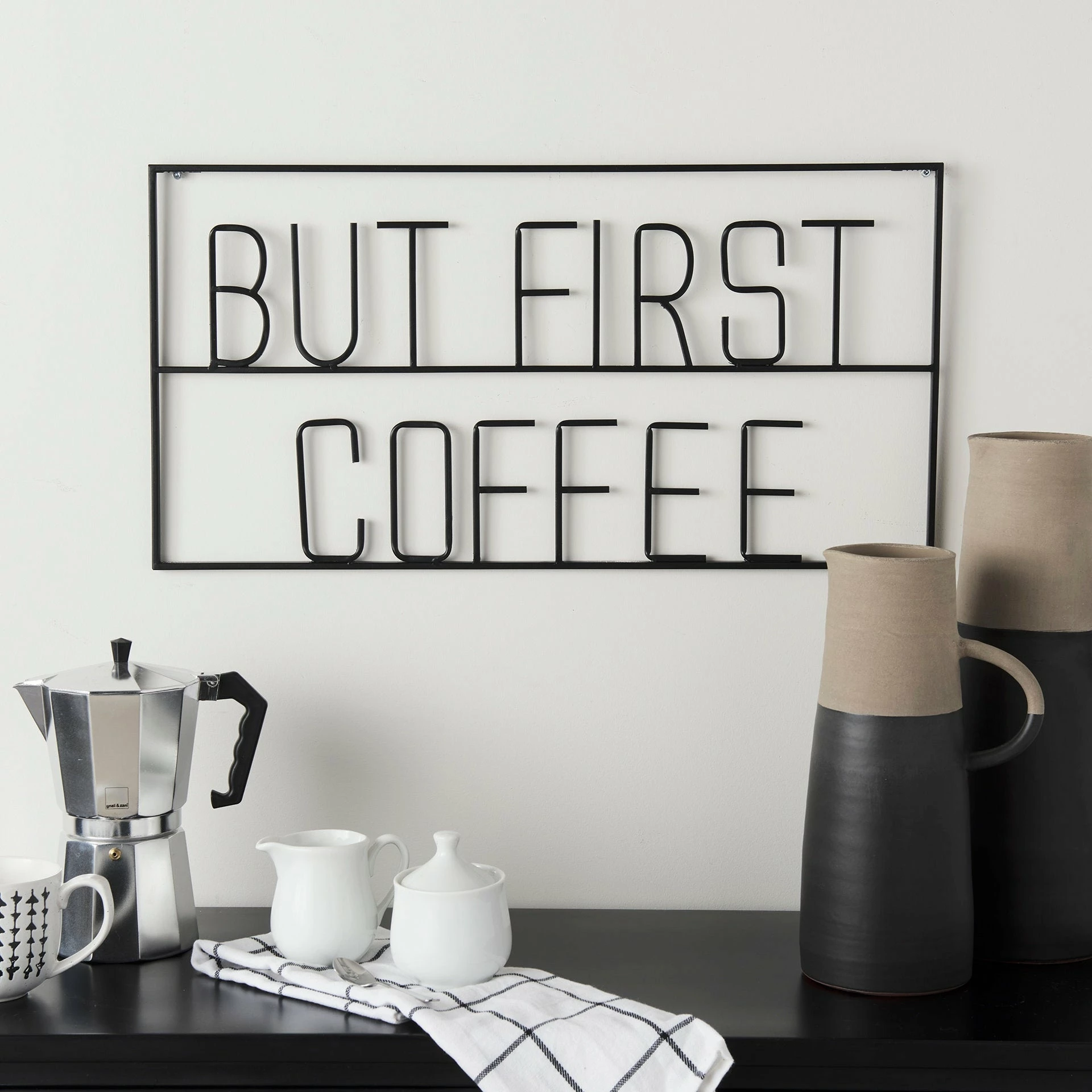 Coupon ๐ Mercana But First Coffee Black Metal Sign ๐ - Image 6