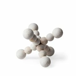 Coupon ❤️ Mercana Carrollton Off-White Geometric Wood Ball Jack ❤️