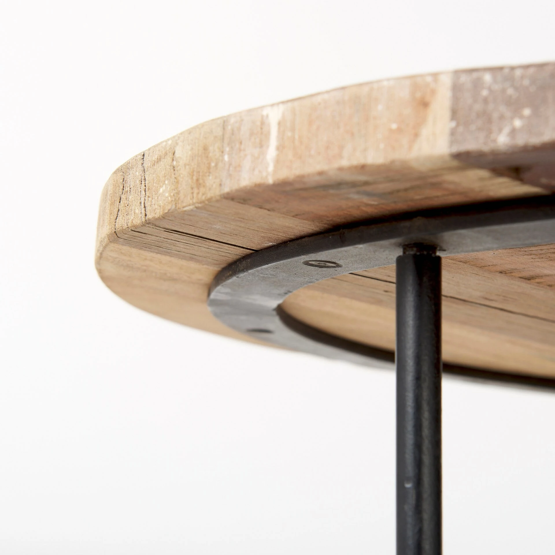 Discount π Mercana Cedric 15L X 15W X 6H Small Light Brown Wood W/ Three Black Metal Legs Decorative Display Stand β - Image 14