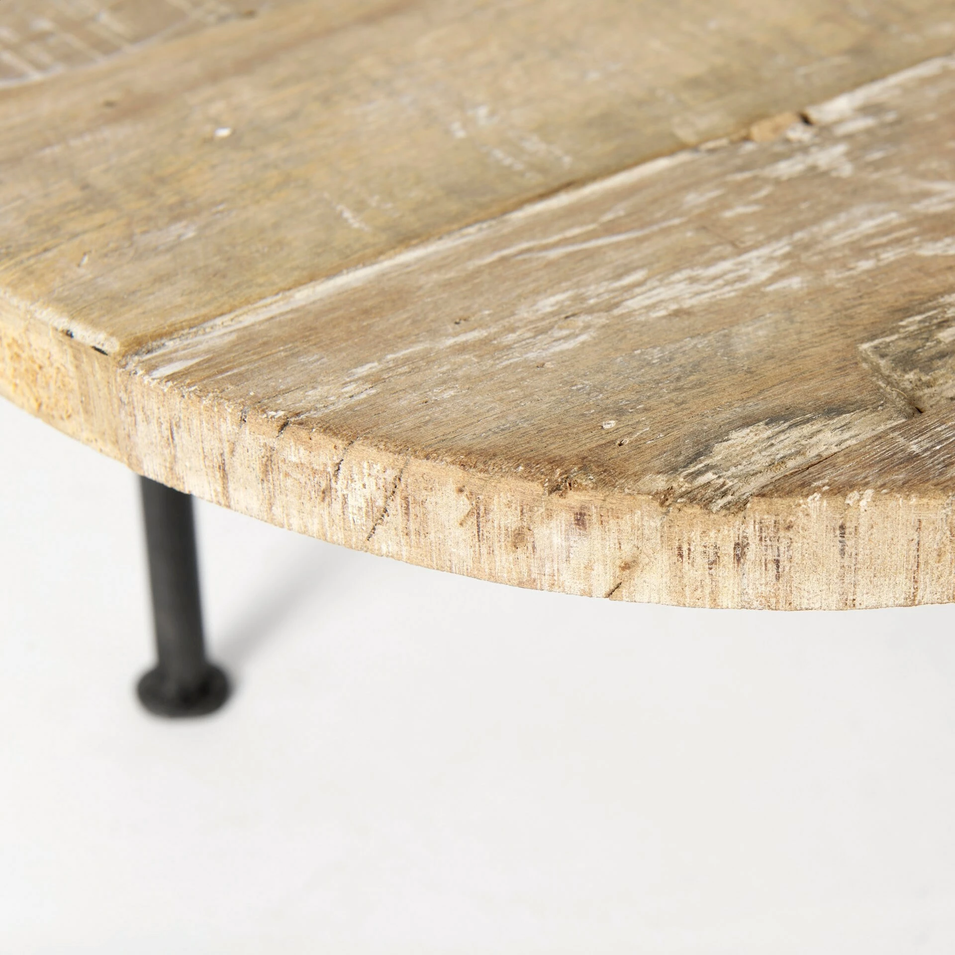 Discount π Mercana Cedric 15L X 15W X 6H Small Light Brown Wood W/ Three Black Metal Legs Decorative Display Stand β - Image 6