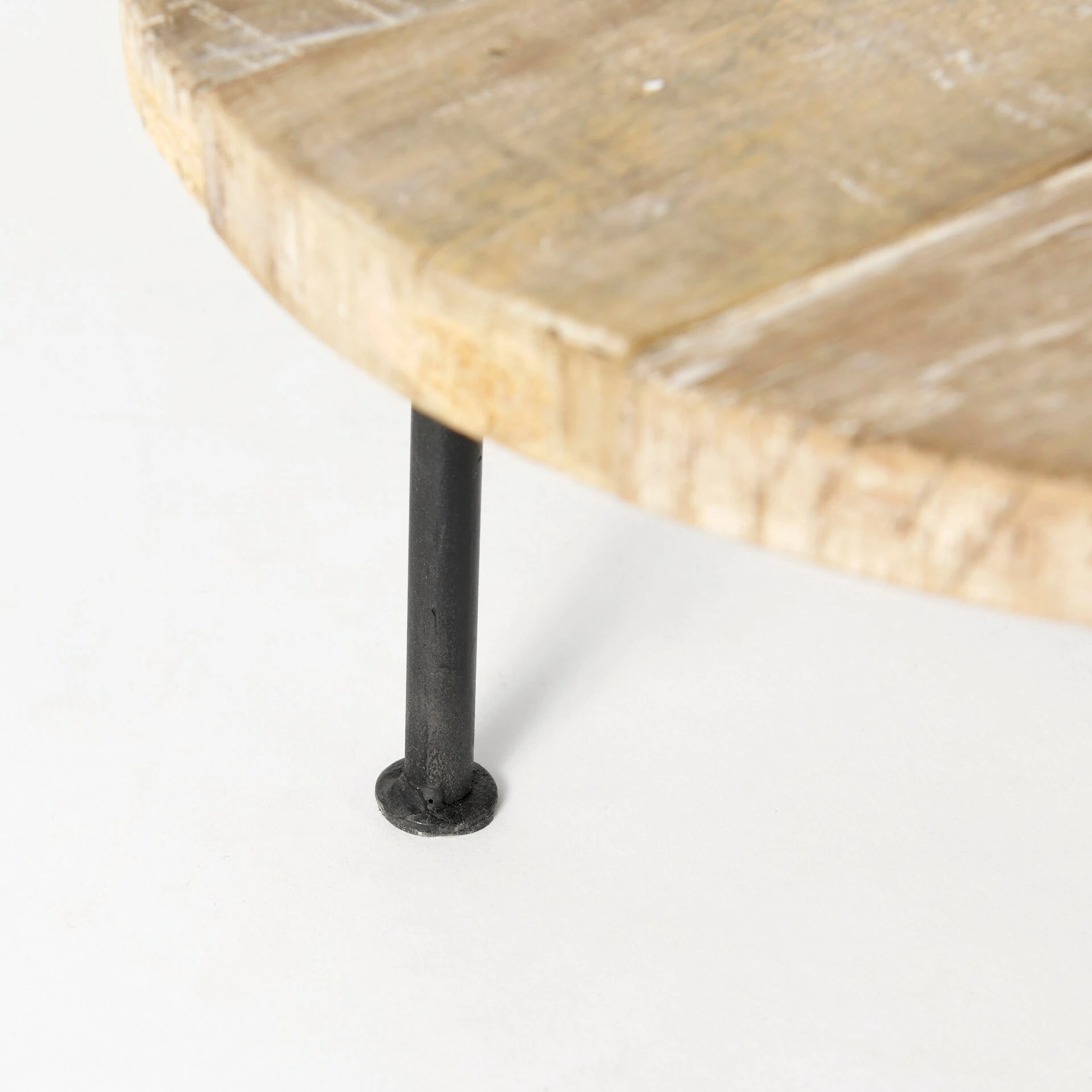 Discount π Mercana Cedric 15L X 15W X 6H Small Light Brown Wood W/ Three Black Metal Legs Decorative Display Stand β - Image 8