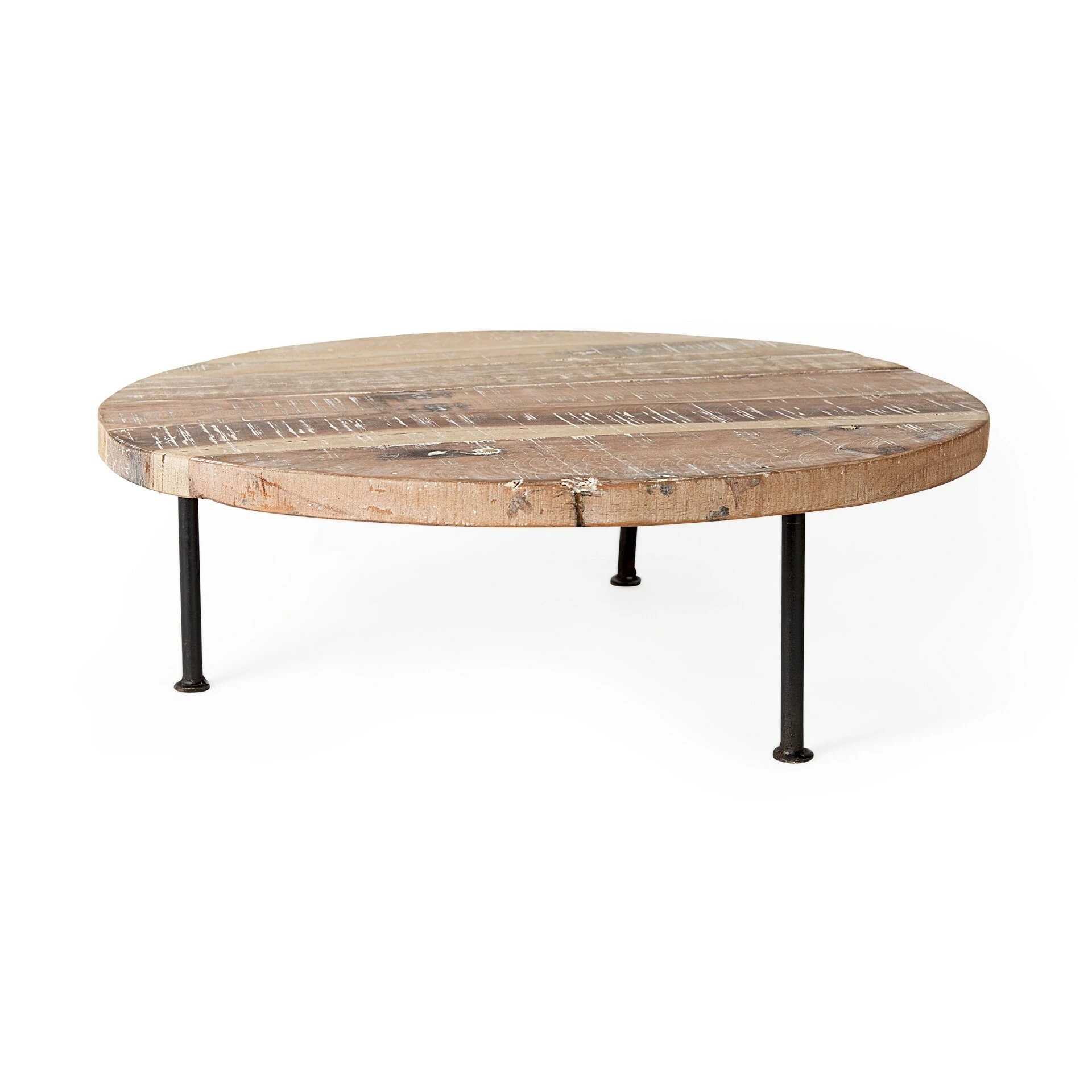 Discount π Mercana Cedric 15L X 15W X 6H Small Light Brown Wood W/ Three Black Metal Legs Decorative Display Stand β - Image 9