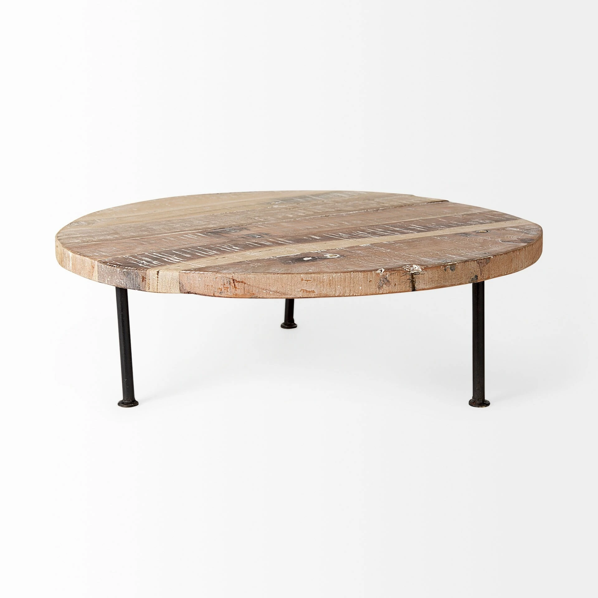 Discount π Mercana Cedric 15L X 15W X 6H Small Light Brown Wood W/ Three Black Metal Legs Decorative Display Stand β - Image 10