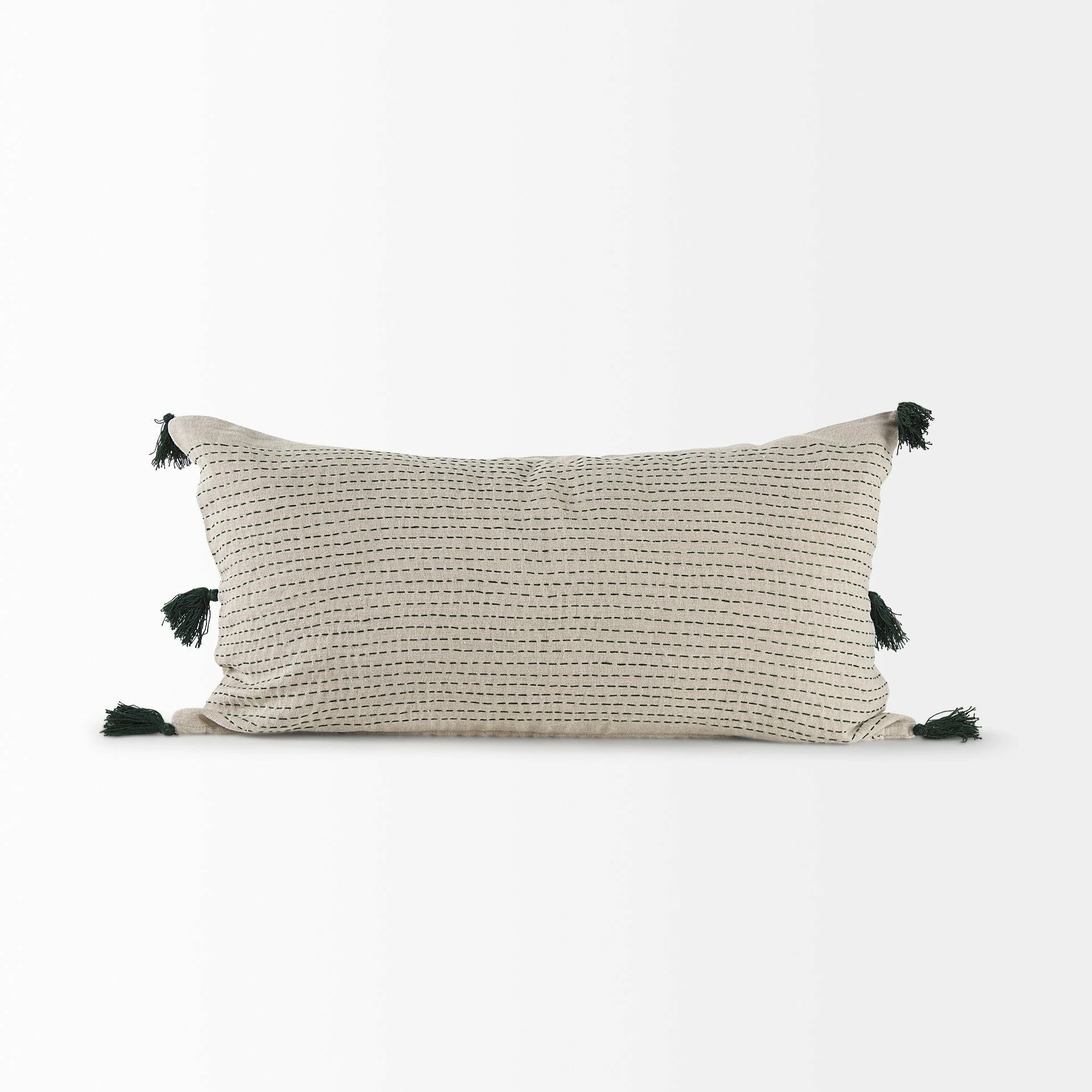 Budget π Mercana Charmaine 14.0L X 26.0W X 0.2H Beige And Black W/Fringe Decorative Pillow Cover β€οΈ - Image 2