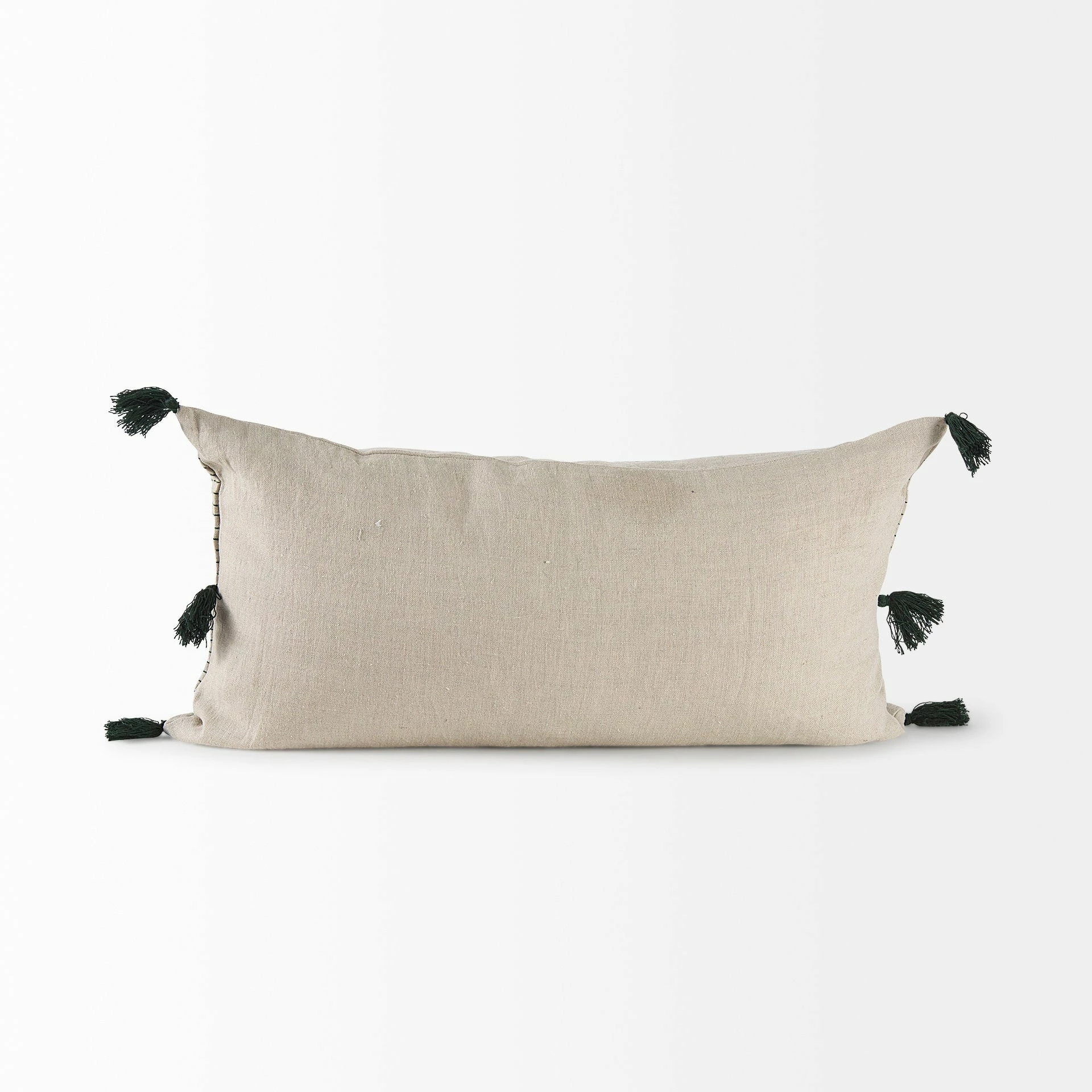 Budget π Mercana Charmaine 14.0L X 26.0W X 0.2H Beige And Black W/Fringe Decorative Pillow Cover β€οΈ - Image 4