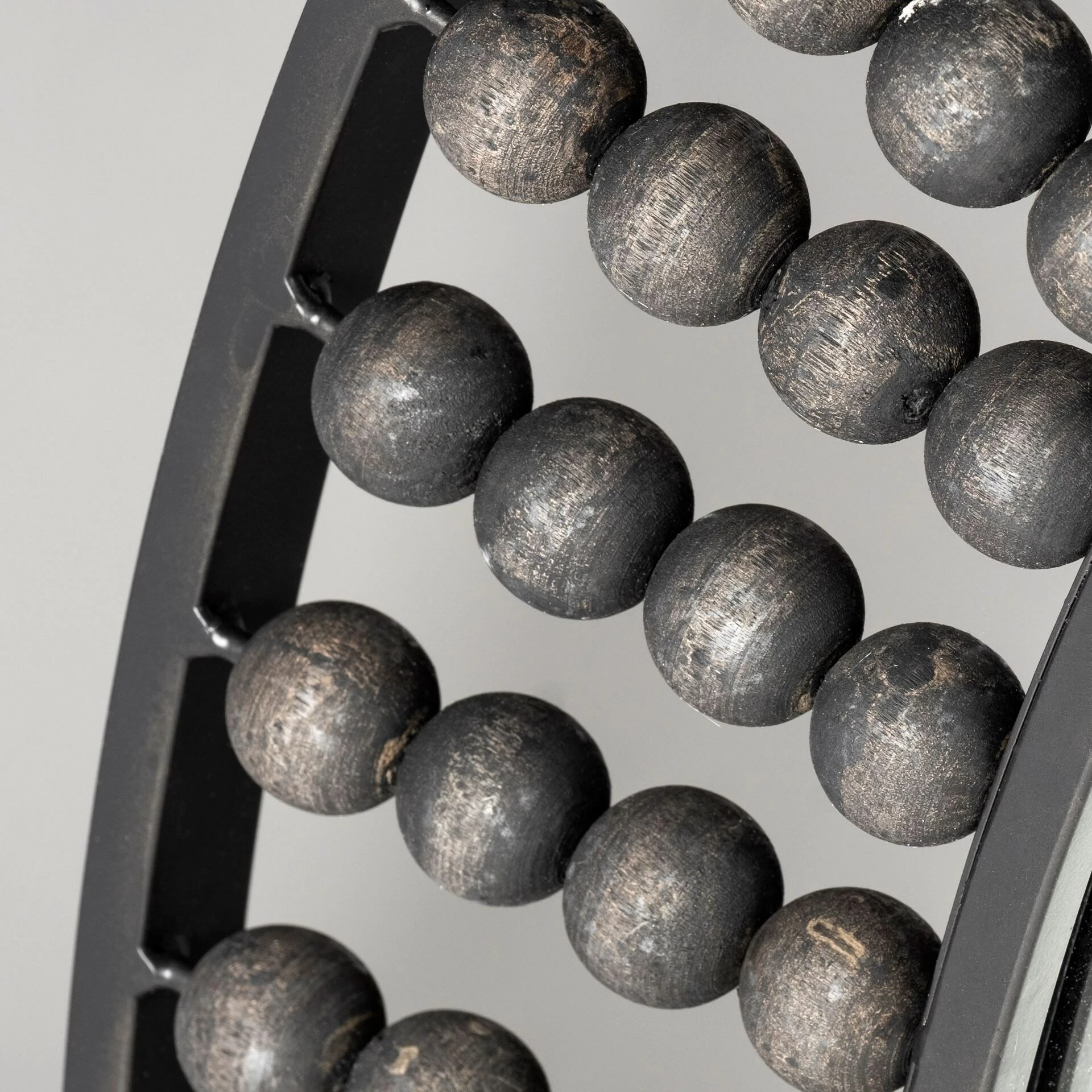 Cheapest ⭐ Mercana Claiborne 42" Round Black Metal Frame Mirror W/Wood Beads ✨ - Image 4