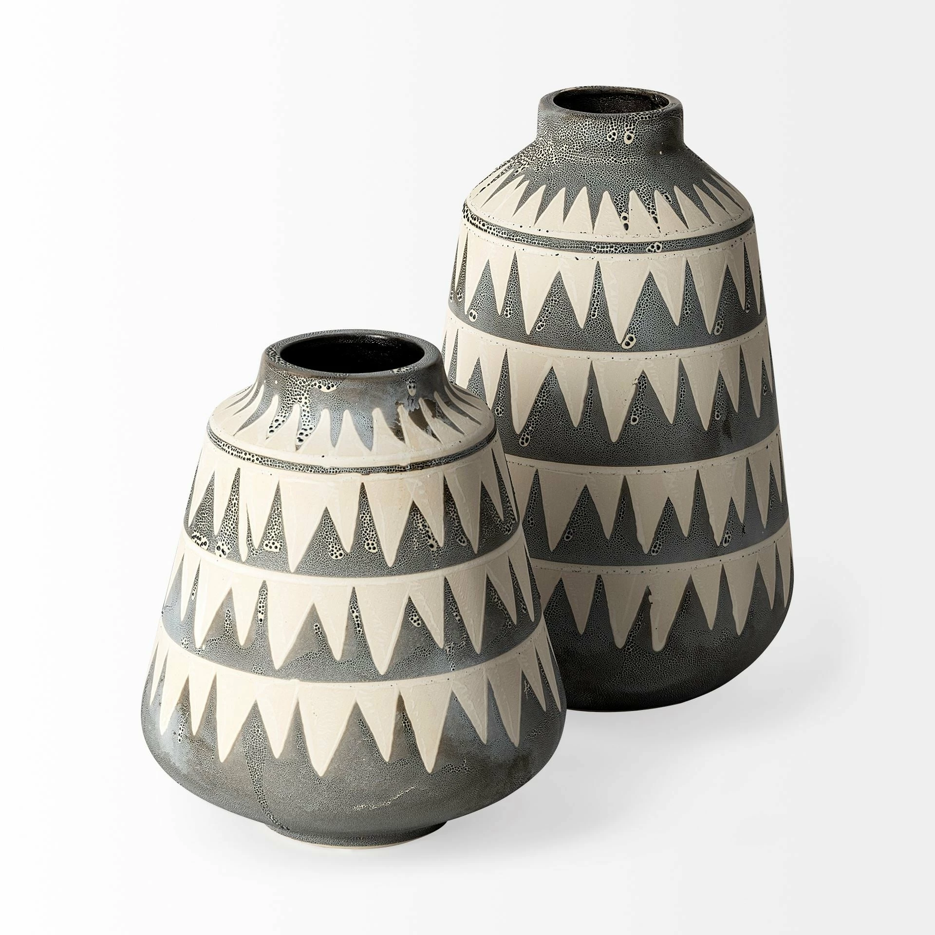 Buy π― Mercana Delaney Large Gray Patterned Ceramic Vase β - Image 2
