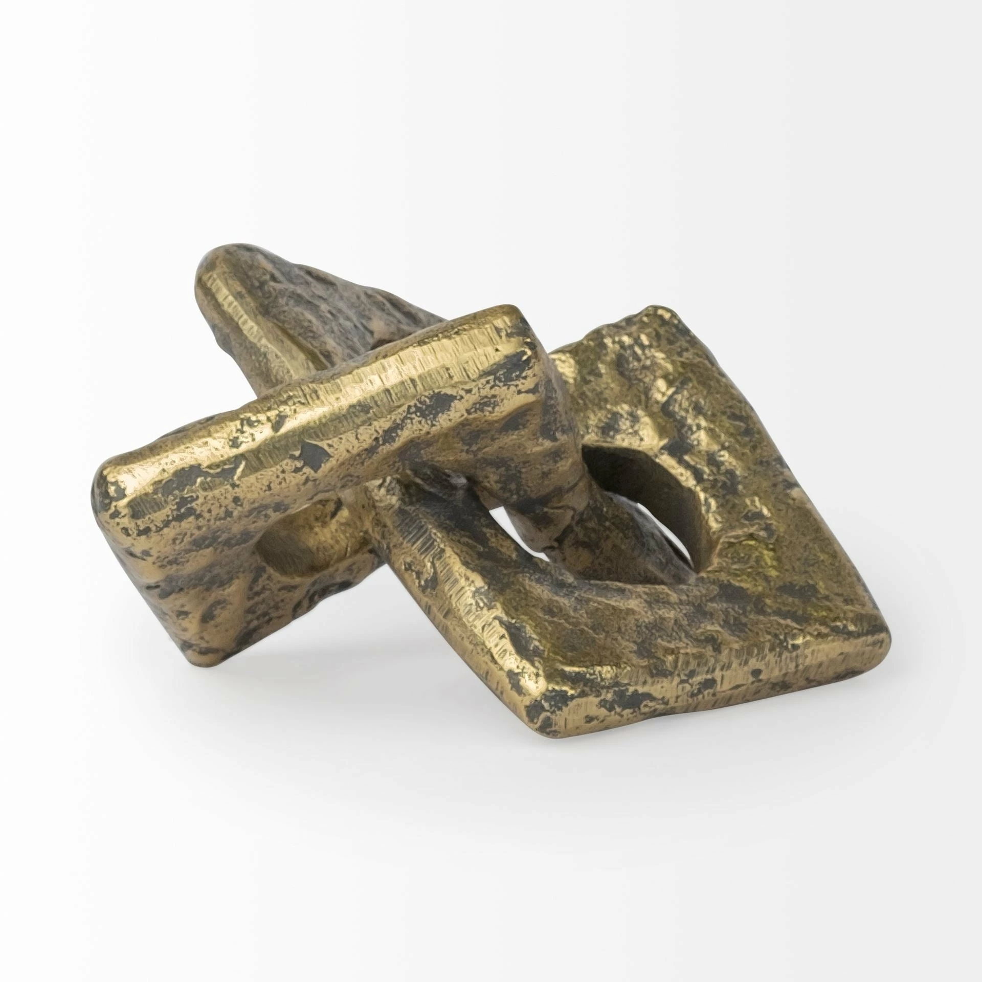 Budget 🎉 Mercana Delaunay II (Small) 5L X 6W Gold 🔨 Hammered Metal Interlinked Patterned - 4.7L X 6.2W X 3.1H ✔️ - Image 3