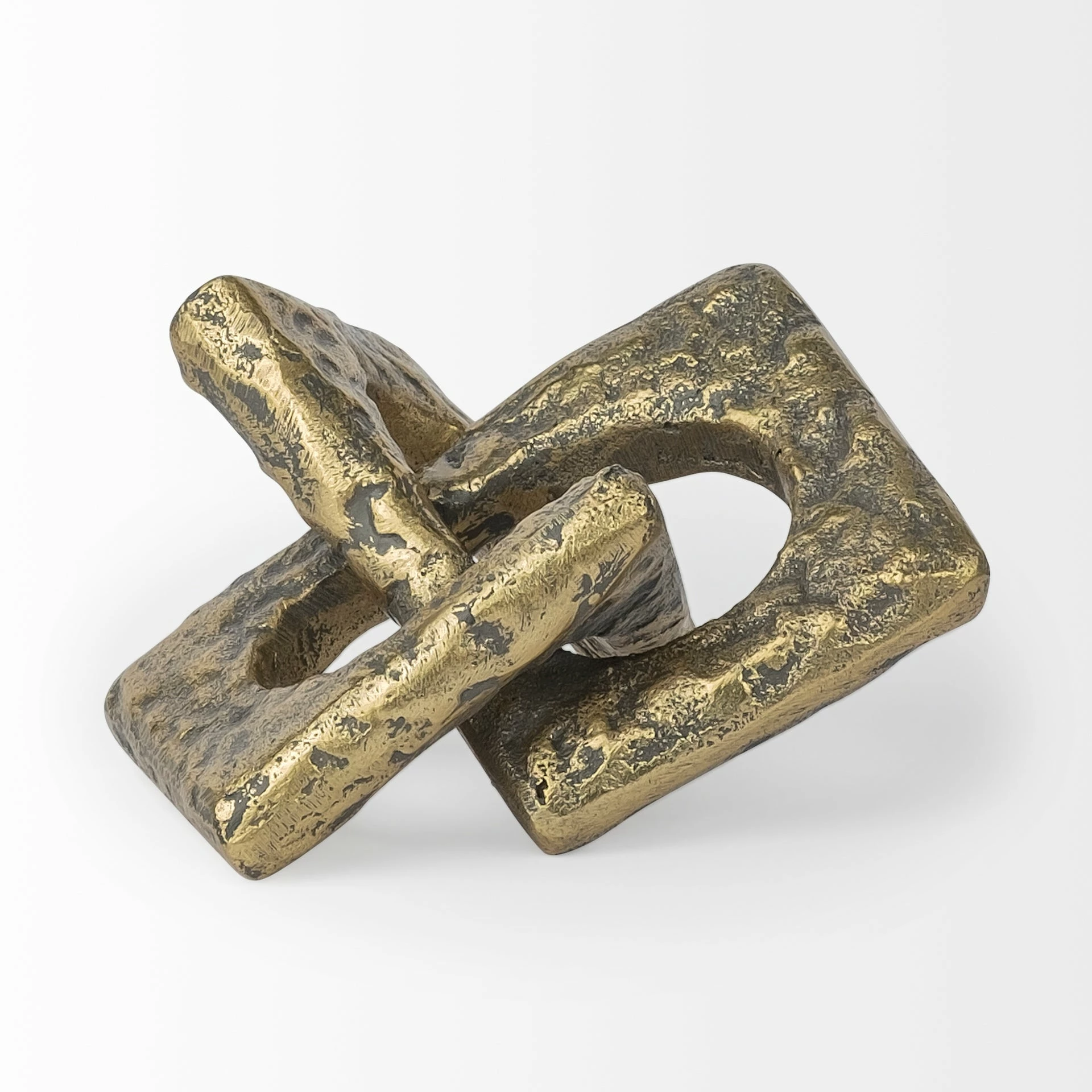Budget 🎉 Mercana Delaunay II (Small) 5L X 6W Gold 🔨 Hammered Metal Interlinked Patterned - 4.7L X 6.2W X 3.1H ✔️ - Image 2