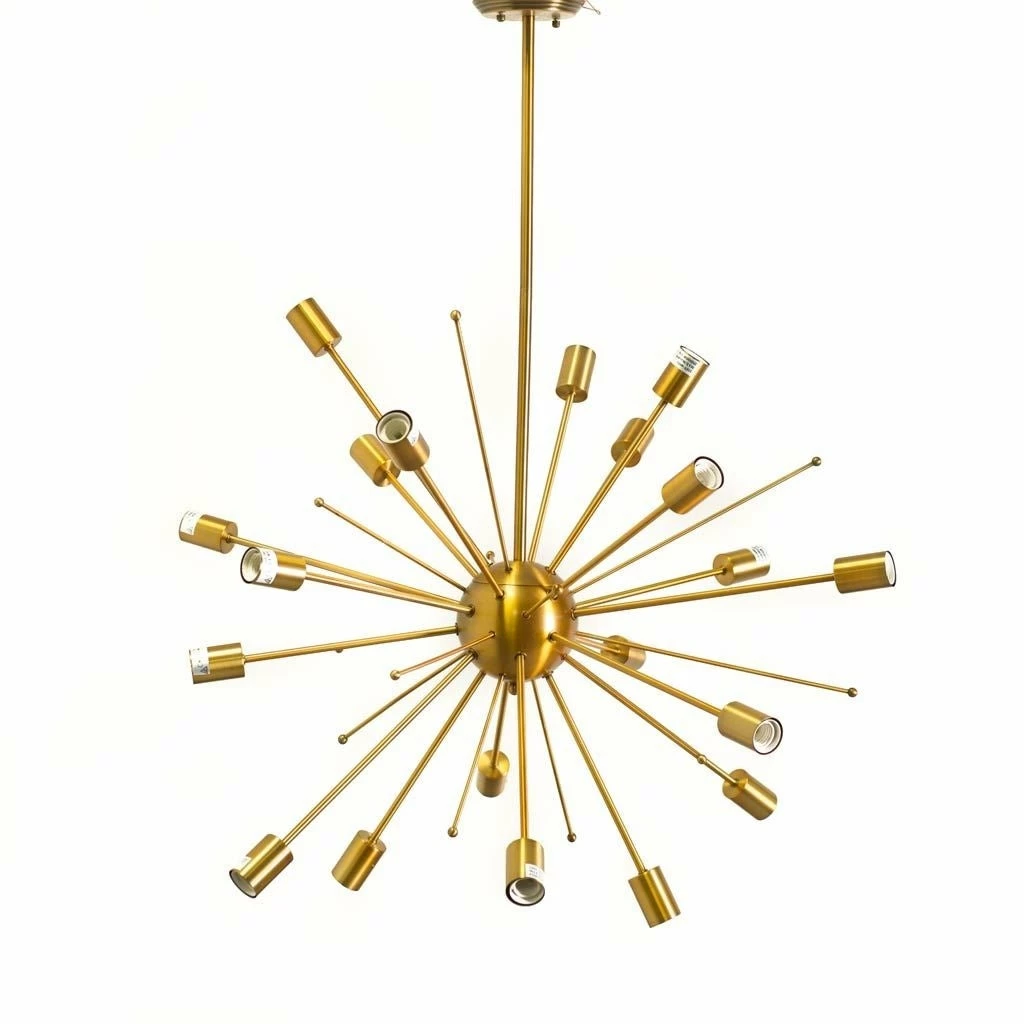 Promo โค๏ธ Mercana Edisonna II Gold Sputnik Twenty Bulb Chandelier - 30"W X 38"D X 38"H ๐