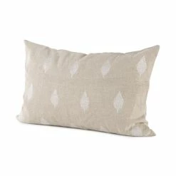 Flash Sale 👍 Mercana Enya 13L X 21W Beige And Cream Fabric Patterned Decorative Pillow Cover 🎉