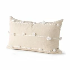 Coupon 😉 Mercana Erica Cream With White Detail Decorative Pillow Cover 🧨
