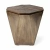 Buy ⭐ Mercana Esagono II 19.3" X 20.9" Hexagonal Brass And Natural Wood Hinged-Top End/Side Table - 19.3L X 19.3W X 20.9H 🛒