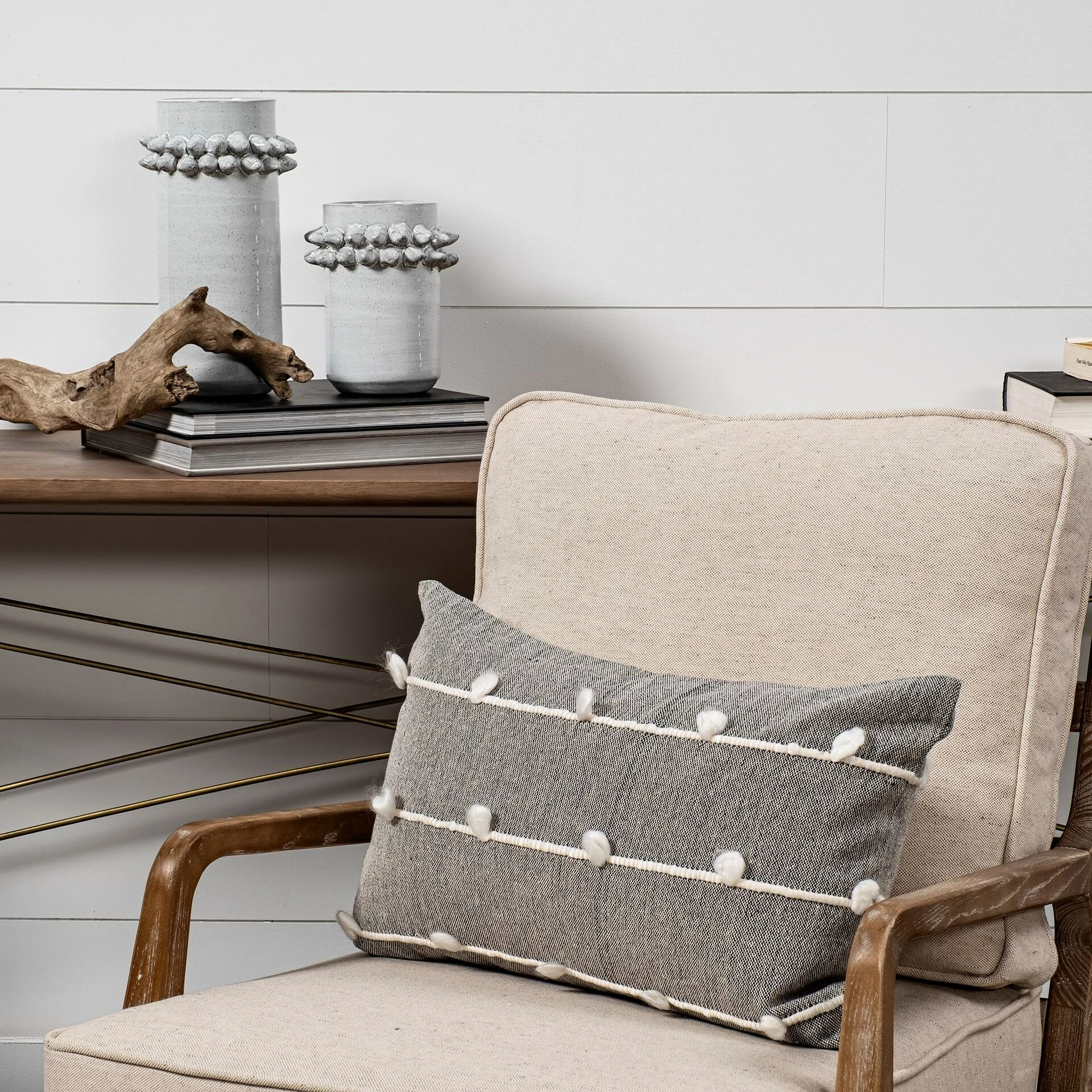 Hot Sale ๐ Mercana Farmhampton Large Gray Spoked Ceramic Vase ๐ - Image 5