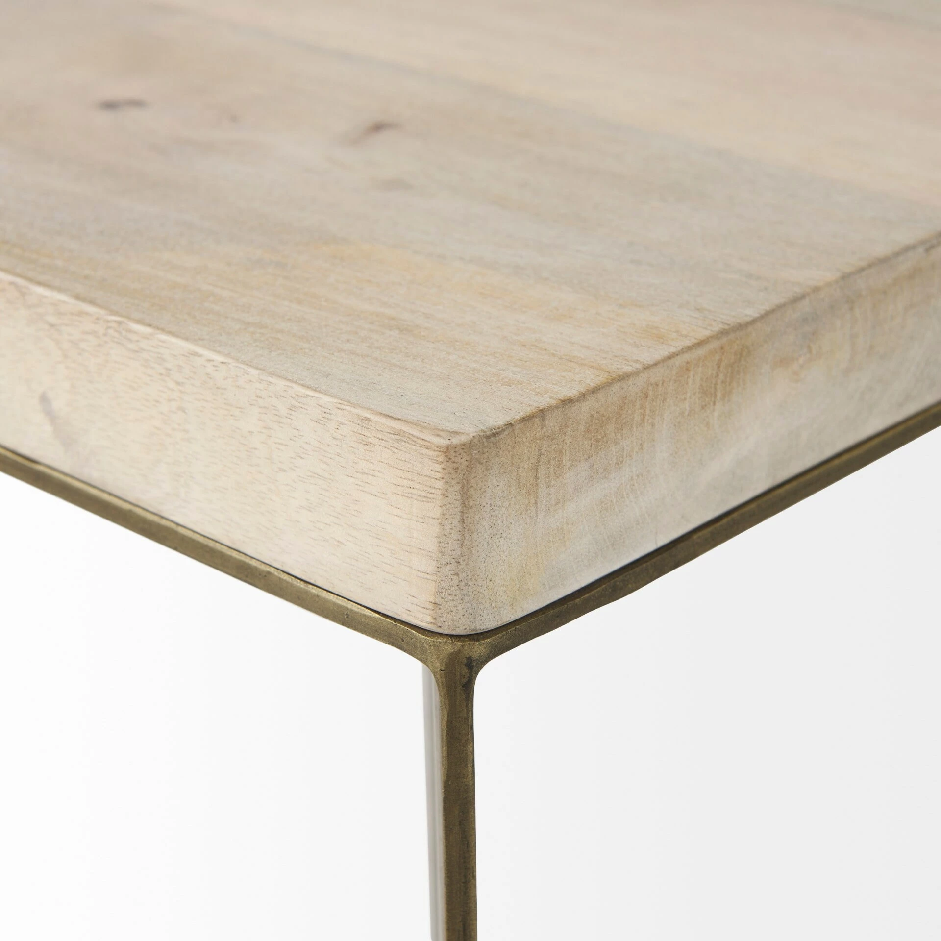 Best reviews of ❤️ Mercana Faye (Set Of 2) 19L X 19W X 26H Light Brown Wood W/ Gold X-Shaped Metal Base Accent Tables 🌟 - Image 4