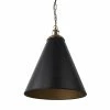 Promo 🤩 Mercana Fenton Black W/Antiqued Gold Accents Pendant Light - 18.0L X 18.0W X 23.0H ⌛