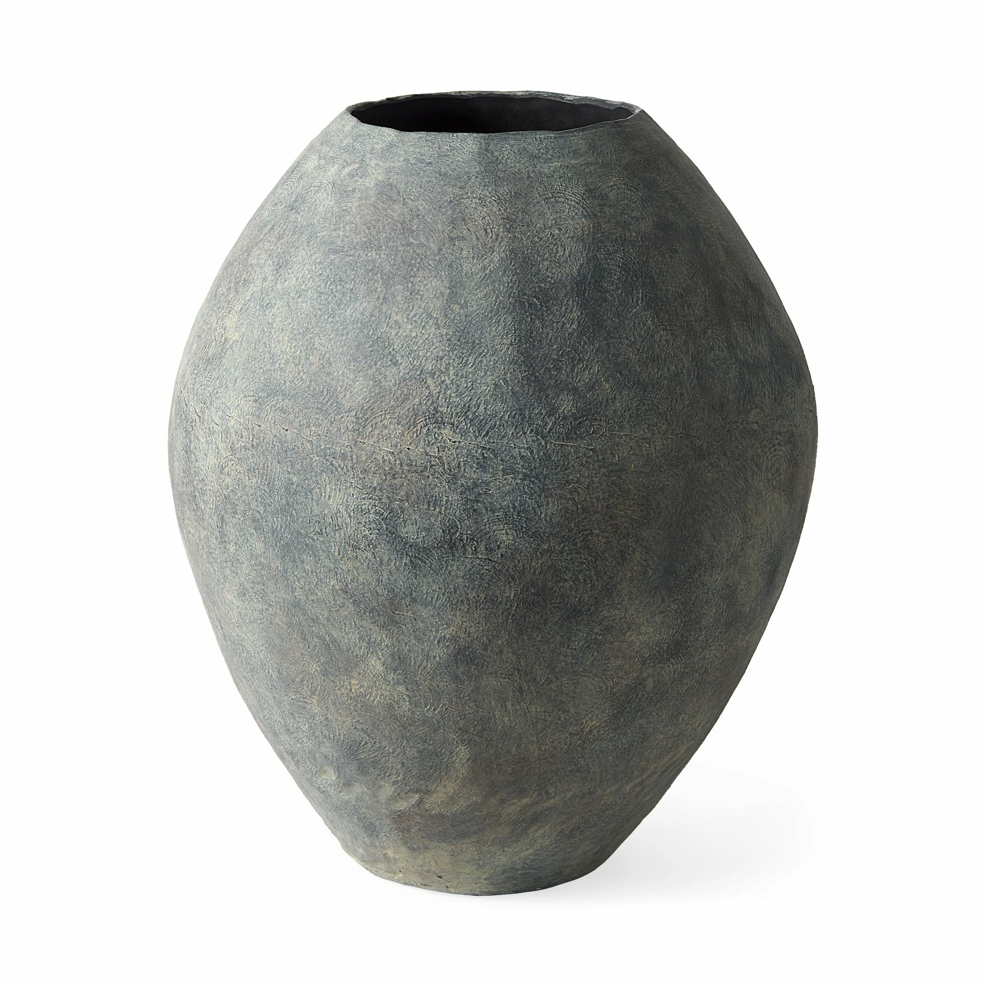 Discount ✔️ Mercana Gobi 20L X 23H Small Gray Ceramic Oval Vase Grey ⌛ - Image 8