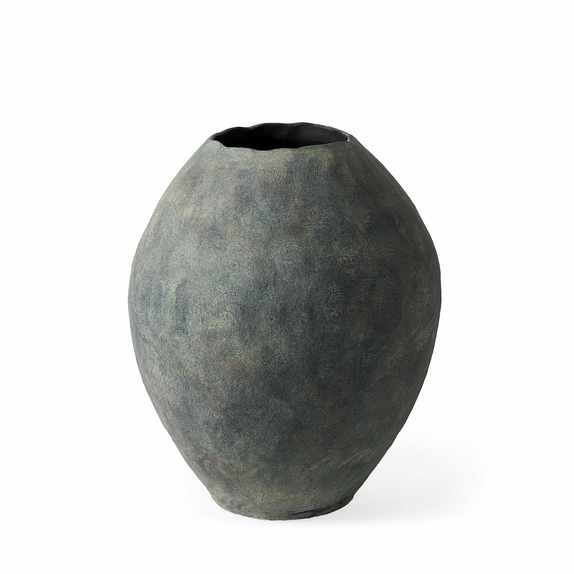 Discount ✔️ Mercana Gobi 20L X 23H Small Gray Ceramic Oval Vase Grey ⌛