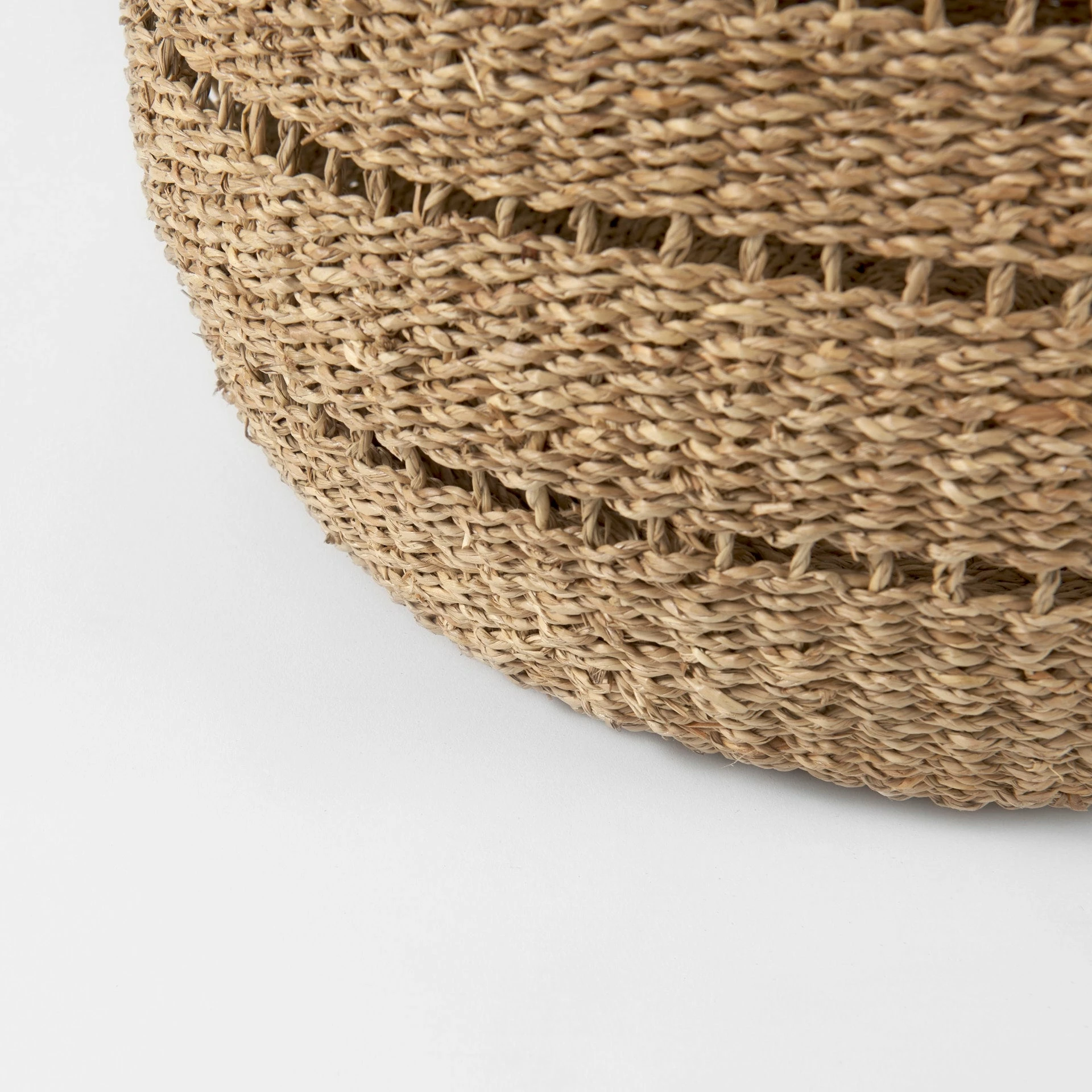 Buy π₯° Mercana Hayes 17.7L X 17.7W X 11.8H (Set Of 2) Medium Brown Seagrass Round Basket With Stripe Pattern π - Image 7