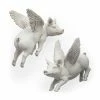 Wholesale 😉 Mercana Hogbadi White Resin Flying Pigs Decorative Wall Accents, Set Of 2 👏