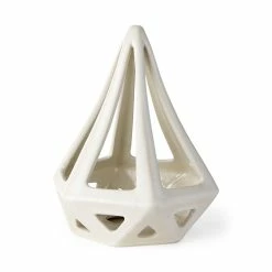 Best Sale ⌛ Mercana Hood 7.7L X 7.7W X 9.4H White Geometric Ceramic Object ✨