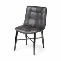 Discount ✨ Mercana Horsdal Black Faux Leather Dining Chair - 21.0L X 24.0W X 34.8H ✔️