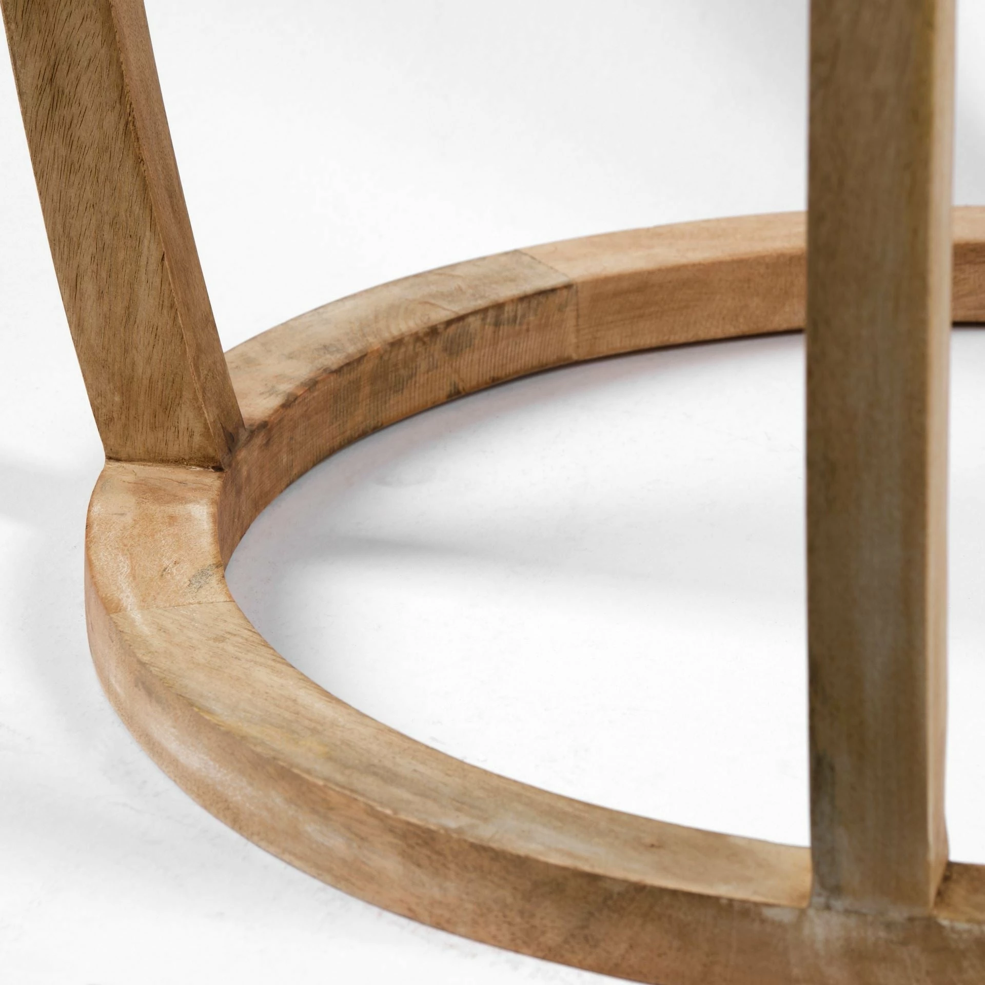 Buy 👏 Mercana Hubbard I 22L X 22W Light Brown Wood Round Top W/Glass Accent Table 🤩 - Image 5