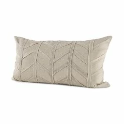 Cheapest ✨ Mercana Ivivva 14L X 26W Beige Fabric Textured Decorative Pillow Cover 😉
