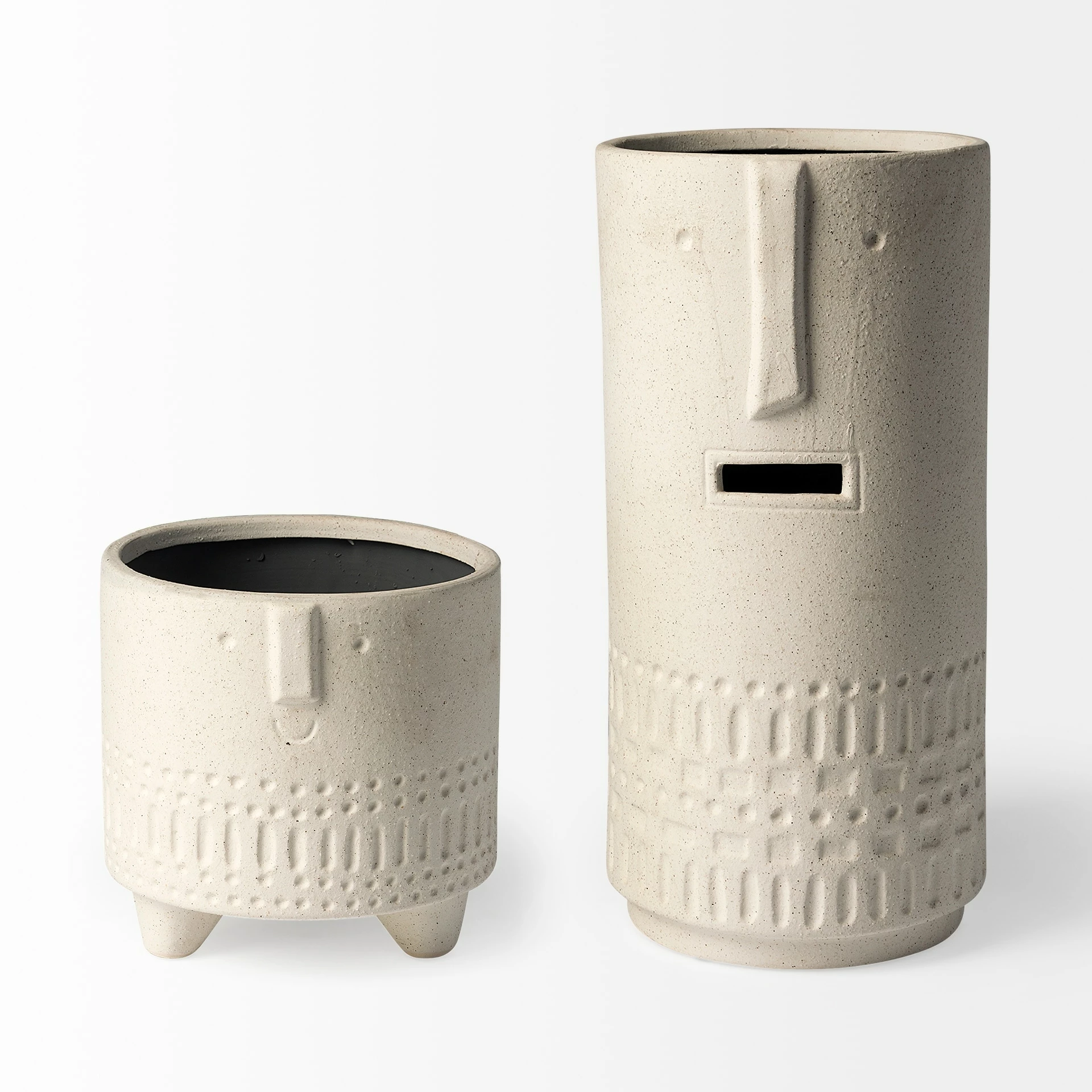 Promo ๐ Mercana Jacob I Short White Ceramic Smiling Face Vase โจ - Image 3