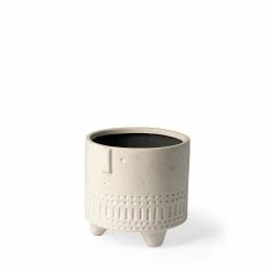 Promo 🛒 Mercana Jacob I Short White Ceramic Smiling Face Vase ✨