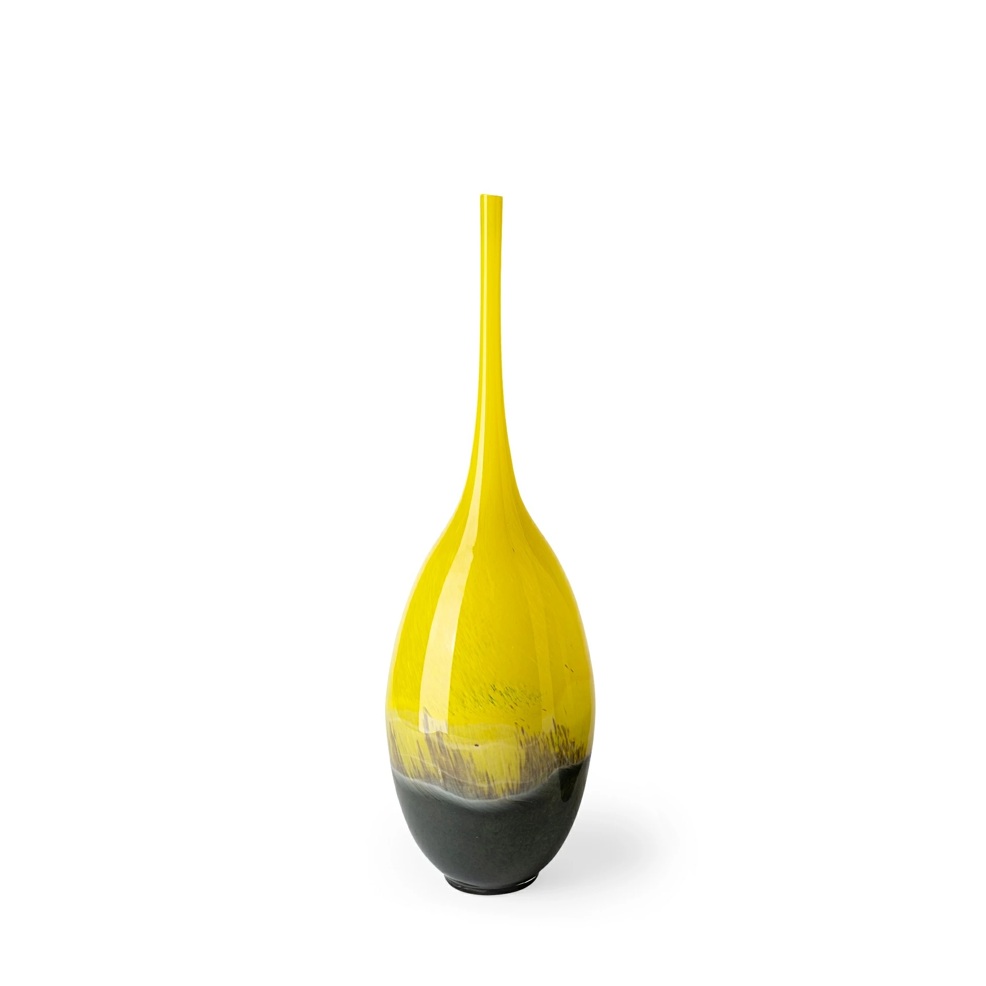 Cheap ✔️ Mercana Jasse Yellow & Gray Ombre Glass Vase 👏 - Image 11