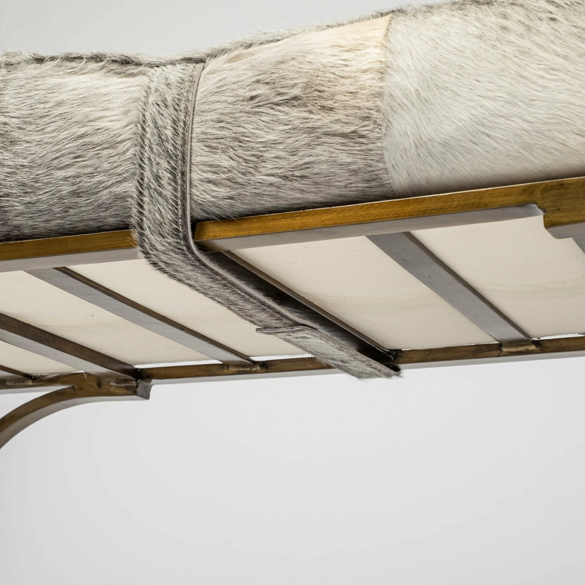 Best reviews of π Mercana Jessie 55L X 16W Brown Leather Seat W/Black Metal Base Accent Bench - 55.0L X 16.0W X 19.0H Gray π - Image 12