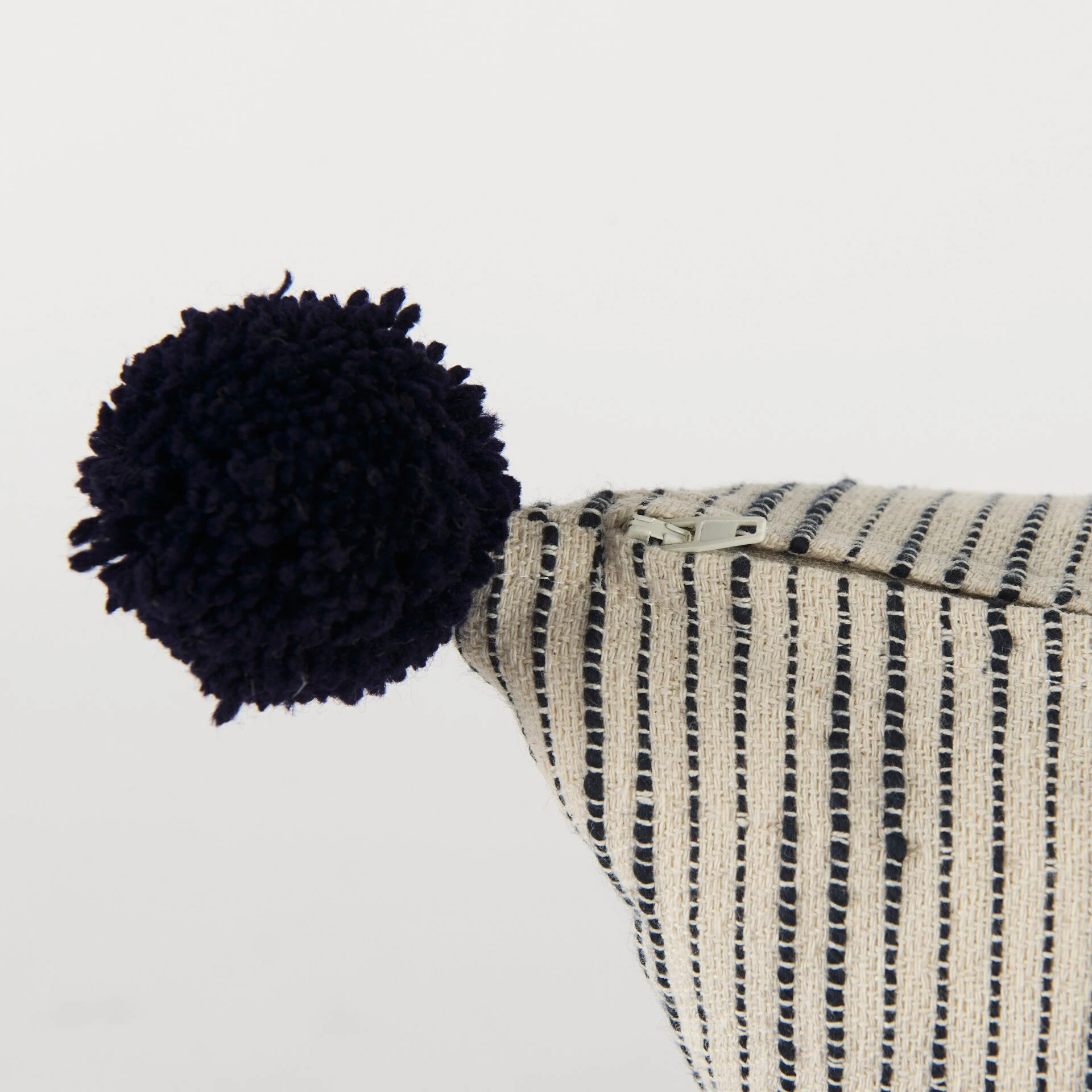 Best Pirce โญ Mercana Krystal Cream/Blue Pom Pom Decorative Pillow Cover ๐ - Image 4