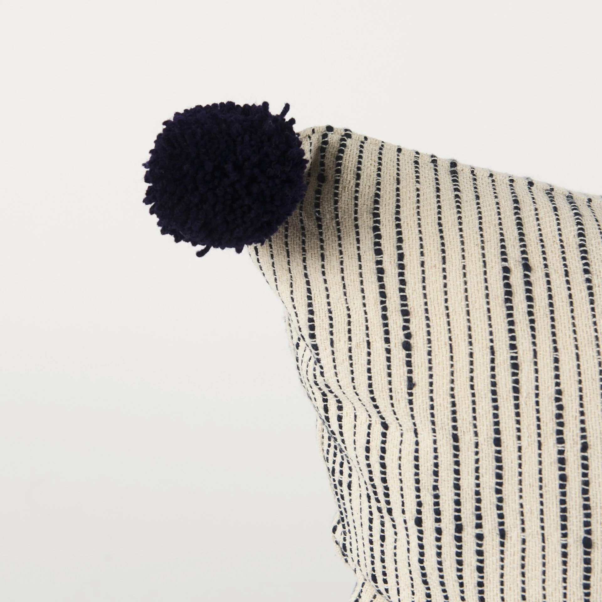 Best Pirce โญ Mercana Krystal Cream/Blue Pom Pom Decorative Pillow Cover ๐ - Image 9