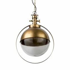 Best reviews of ❤️ Mercana Leighton I Gold Toned Metal Spherical Pendant Light - 15"W X 15"D X 20"H 👏