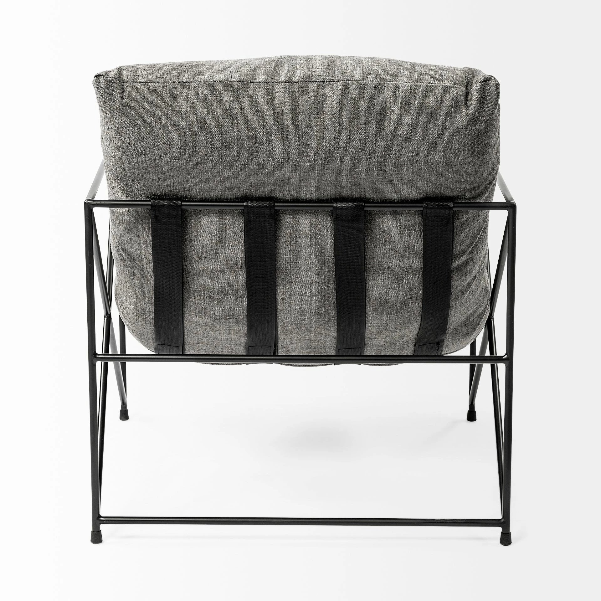 Promo ๐ Mercana Leonidas Grey Fabric Wrap W/Black Metal Frame Accent Chair - 28.5" W X 29.5" D X 34.0" H โ - Image 4