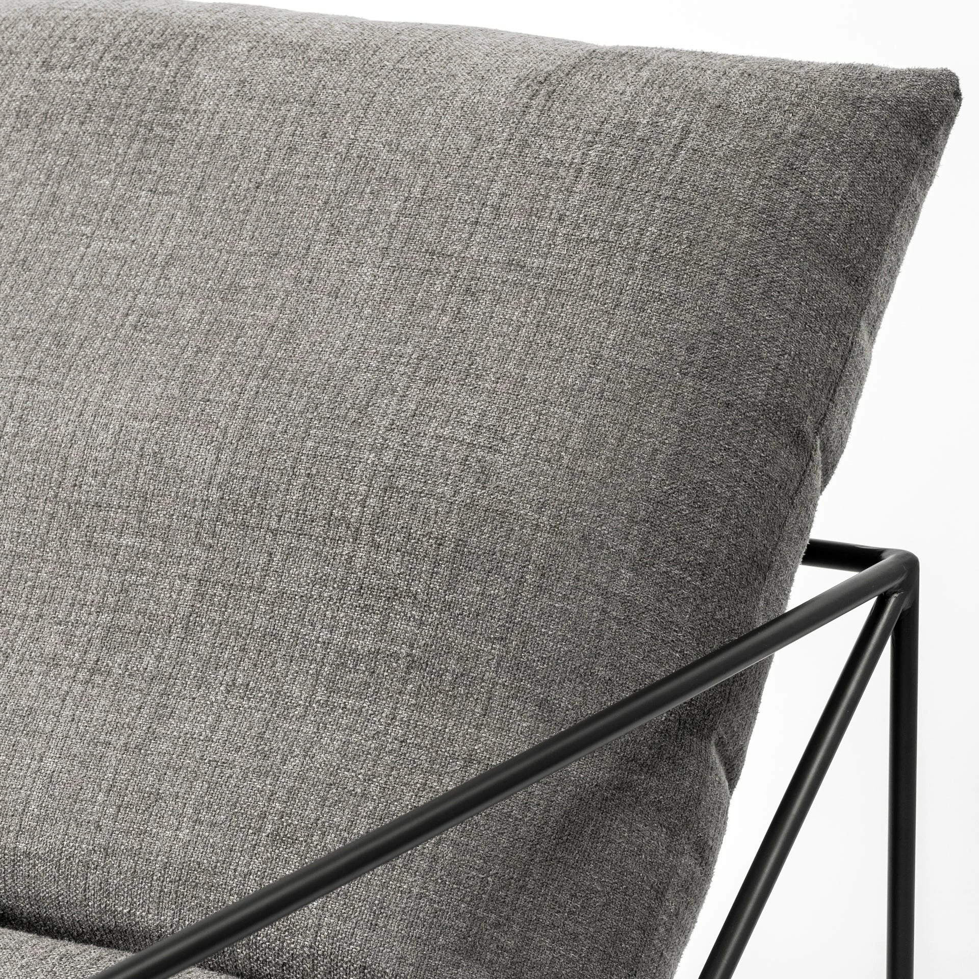 Promo ๐ Mercana Leonidas Grey Fabric Wrap W/Black Metal Frame Accent Chair - 28.5" W X 29.5" D X 34.0" H โ - Image 6