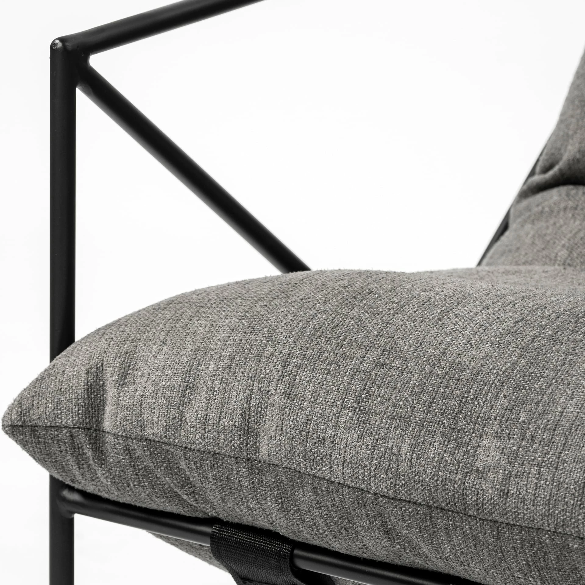 Promo ๐ Mercana Leonidas Grey Fabric Wrap W/Black Metal Frame Accent Chair - 28.5" W X 29.5" D X 34.0" H โ - Image 8