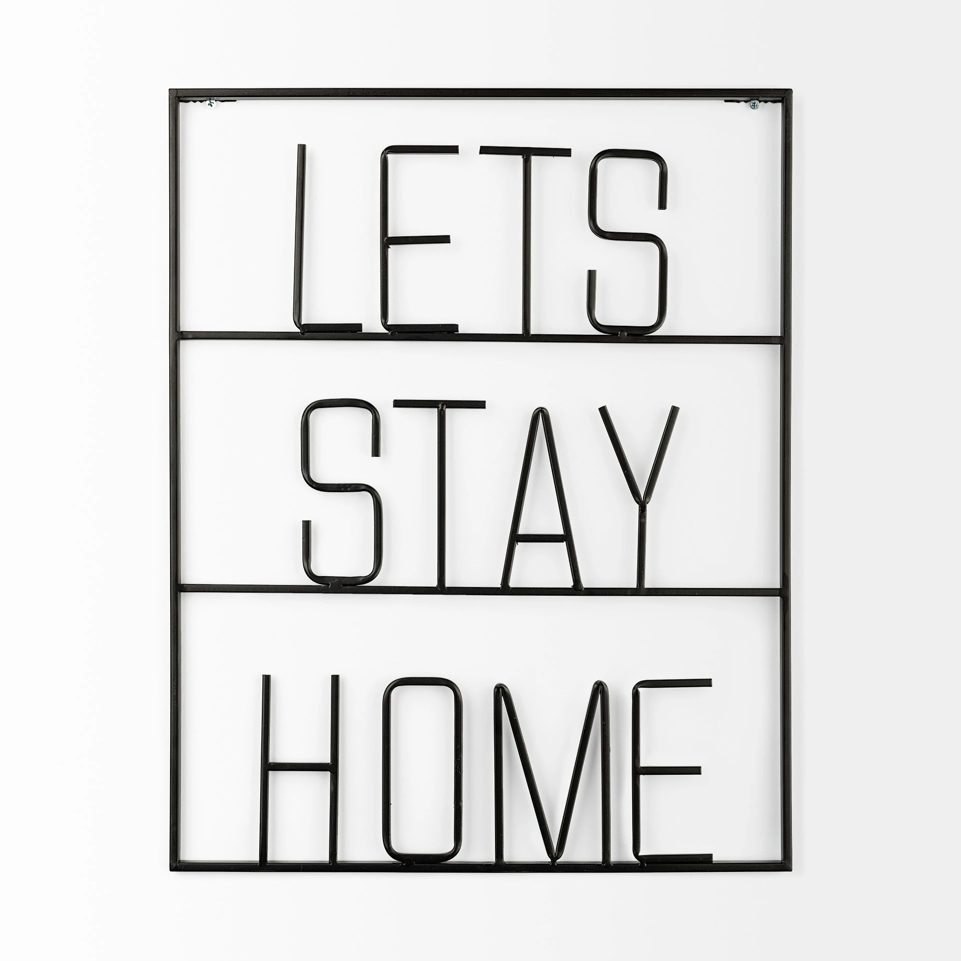 Best reviews of β Mercana Let's Stay Home Black Metal Sign π - Image 2