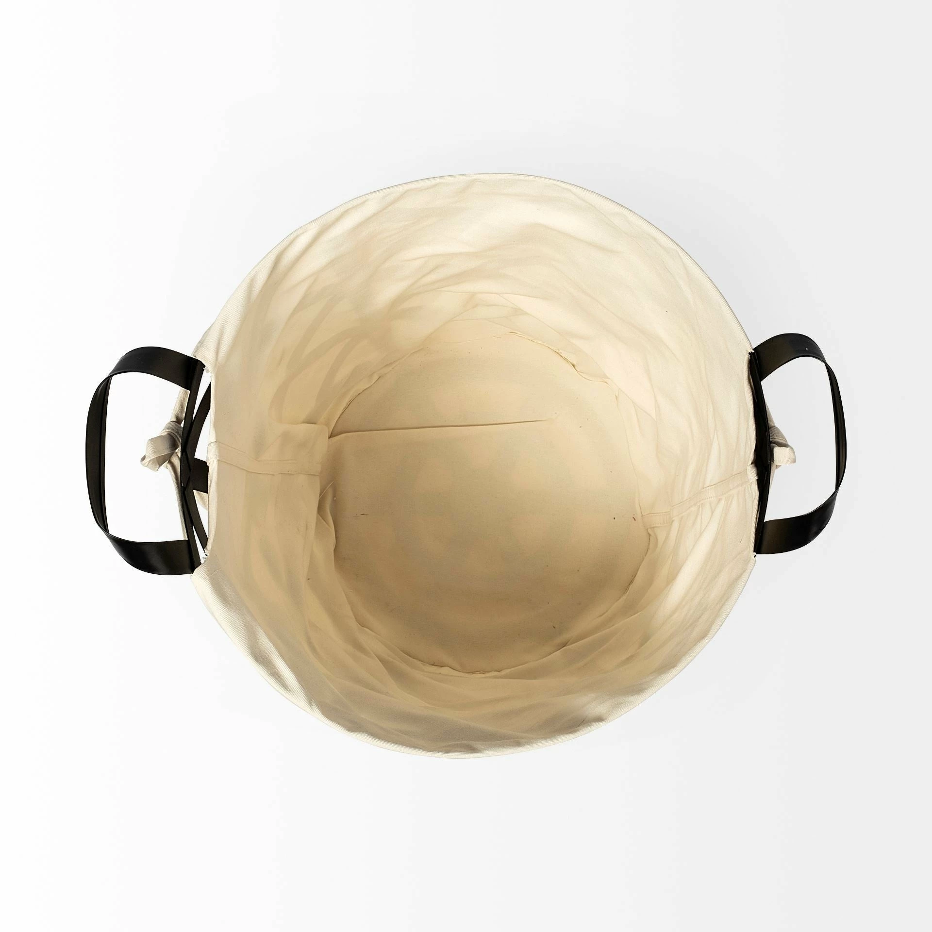 Cheapest โจ Mercana Liya 18L X 15W Black Metal Basket With Cream Fabric Liner ๐ - Image 3