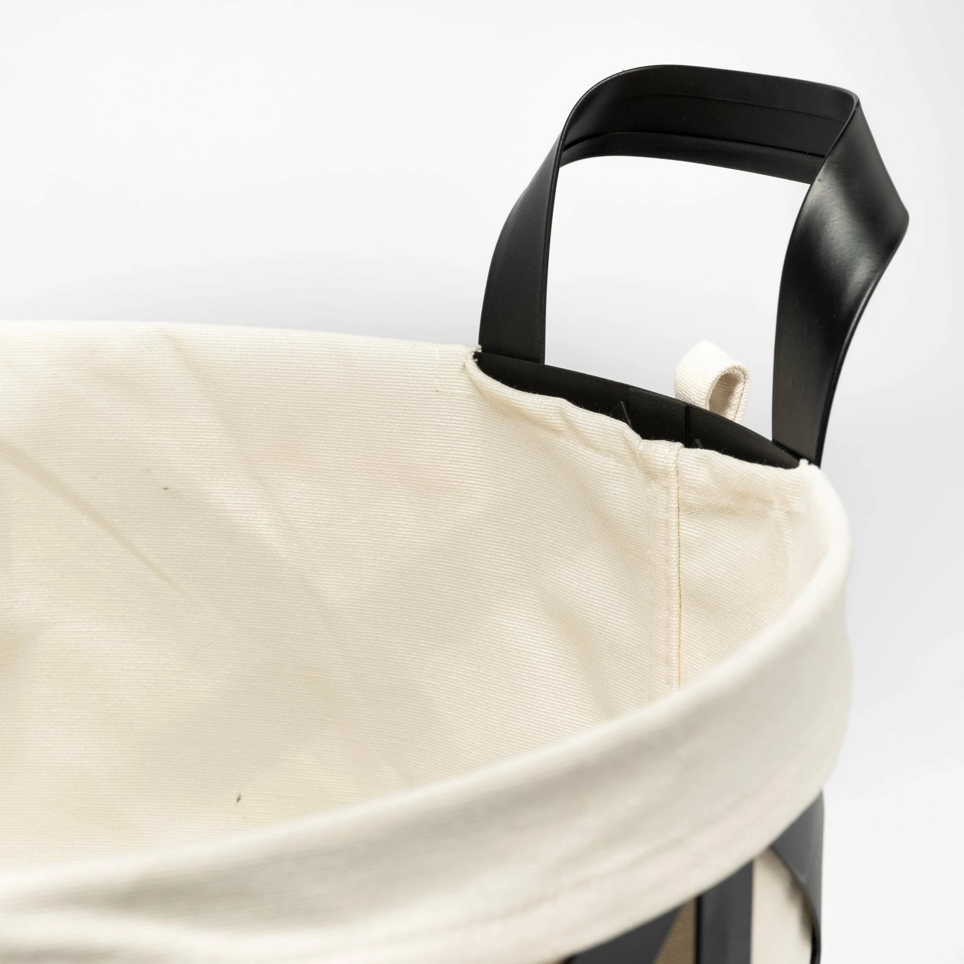 Cheapest โจ Mercana Liya 18L X 15W Black Metal Basket With Cream Fabric Liner ๐ - Image 5